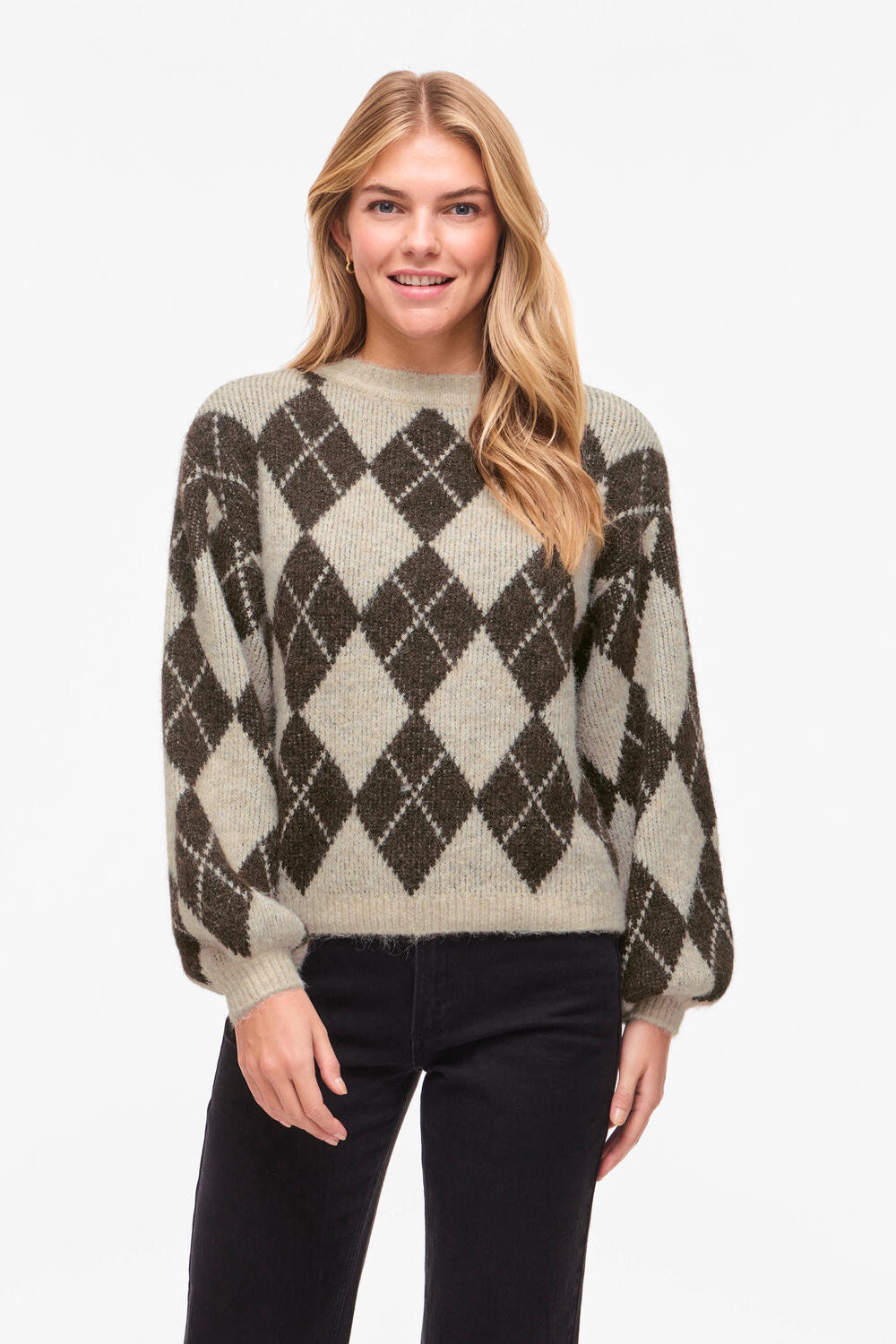 Vikarley striktrøje - Natural Melange